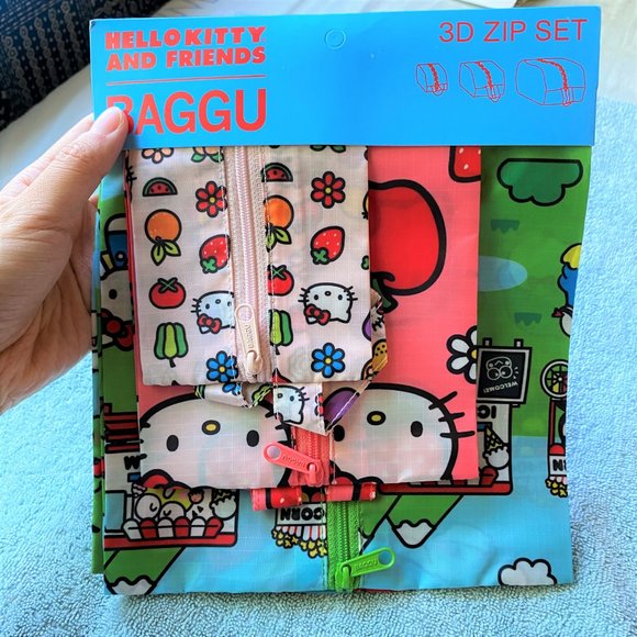 NWT Baggu 3D Zip Set - Hello Kitty & Friends - Picture 2 of 7